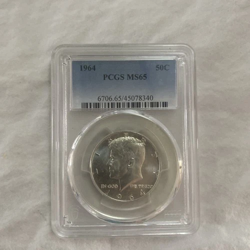 1964 Kennedy Half dollar PCGS MS65  FREE SHIPPING