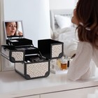 BYOOTIQUE Rolling Makeup Train Case on Wheels 3-Piece Art Deco Graphite — photo 5