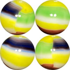 MINT 39/64" MARBLE KING "HYBRID RAINBOW", unusual color combo.