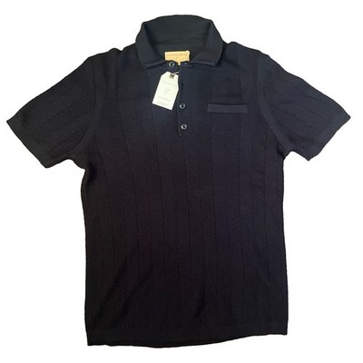 Weston Jon Boucher Knit Polo Shirt Men s XL Black Short Sleeve Alastair NWT