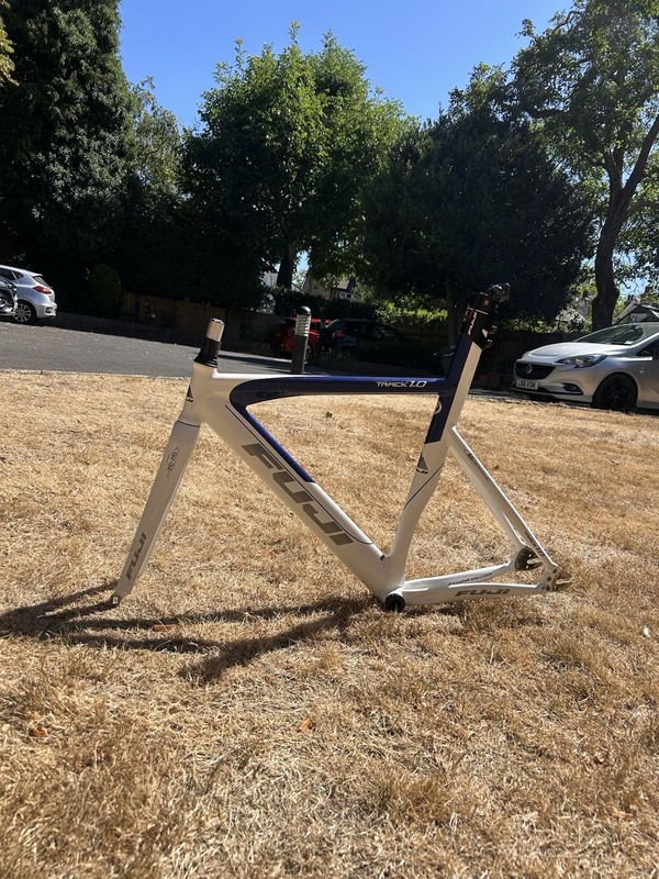 2011 Fuji Track 1.0 Frameset 54cm White/blue