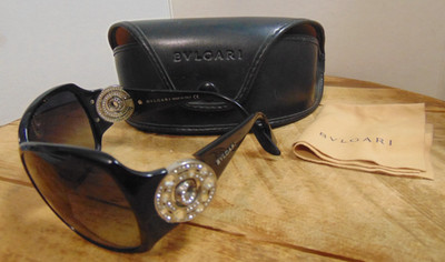 Bvlgari Swarovski Crystal Sunglasses 8008 B Bvlgari 6038-B 278/13 120 3N Brown & Gold w/Swarovski  main image 4
