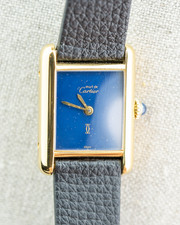 1980's Vintage Cartier Tank Must de SM - Blue 'Lapis' Dial - Serviced 5