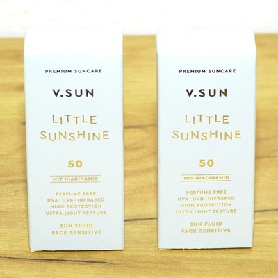 2x V.SUN LITTLE SUNSHINE Sunfluid Gesicht sensitive LSF 50 30ml NEU