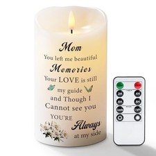 Memorial Candle Bereavement Sympathy Gifts for Loss of Loved One, Real Wax Mom