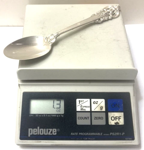 Vintage Wallace Sterling Silver "Grande Baroque" Teaspoon (1.3 Oz -36 Grams)