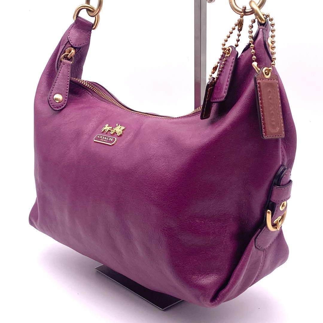 COACH Madison Hailey Purple Leather Bag - Gem