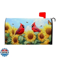 Cardinal Birds Mailbox Cover Summer Mailbox Covers Magnetic Standard Size 21x