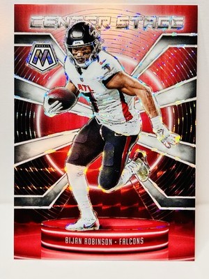 2025 Panini White Mosaic Bijan Robinson 7/25 Center Stage SSP JERSEY NUMBER S