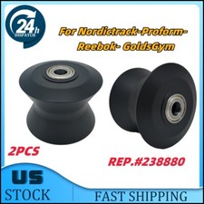 2x For Gold's Gym Cross Trainer 510 Elliptical Roller Wheel Repalcement 238880