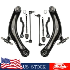 8Pcs For 2008-2015 Nissan Rogue Front Lower Control Arm Tie Rod Sway Bar Link 