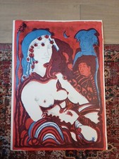 TONO ZANCANARO SERIGRAFIA FIAMMETTA NUMERATA E FIRMATA DONNA NUDA 70X50 CM LITO