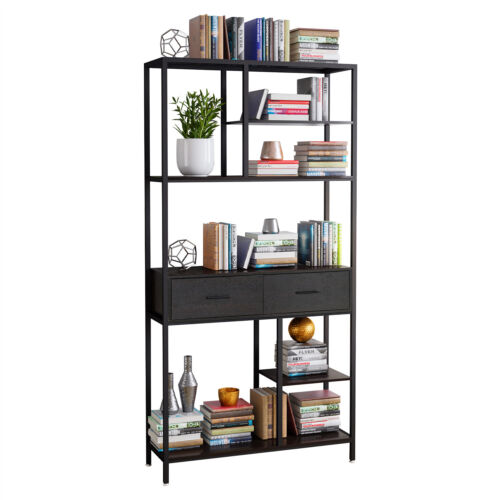 Industrial Bookshelf Bookcase Artwork Display Stand 5-Tier Open Display Etagere - Picture 7 of 12