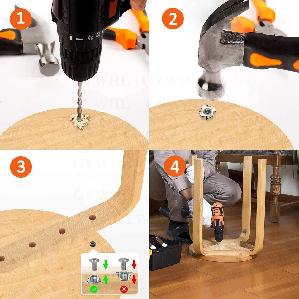 Einschlagmuttern Schrauben Gewinde Einschlag Schlagmutter M3 M4 M5 M6 M8 M10 M12 - Bild 4 von 4