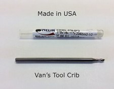 Carbide End Mill .078” Diameter 3FL 1/8” Shank Single End Micro Made In USA