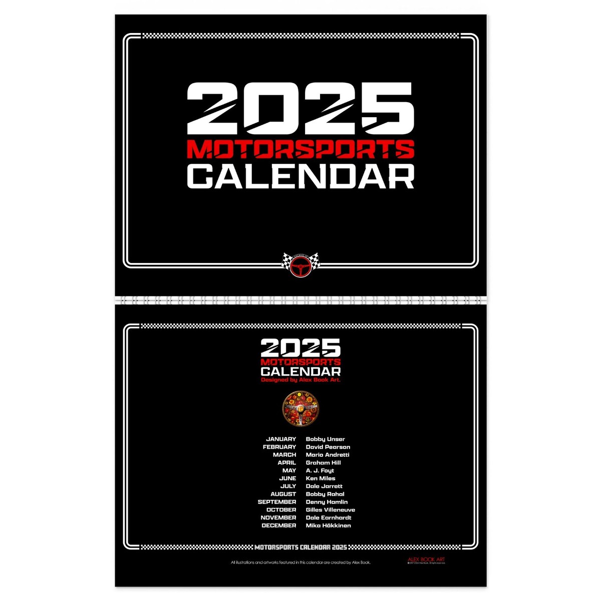 NASCAR Wall Calendar 2025 2025 Motorsports Wall Calendar - Full NASCAR ...
