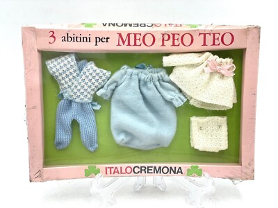 SELTEN 4er Set TEO MEO, PEO ITALOCREMONA PUPPE MINI DOLL PUPPE 13 CM # GC