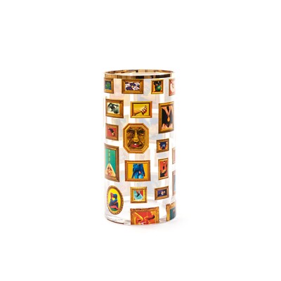 Seletti - Glass Vase Frames Cylindrical Medium 14172 Toiletpaper Seletti - Vase