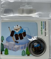 2010 Canada Vancouver Olympic Colourized Mascot 50 Cent Ice Hockey. X-161