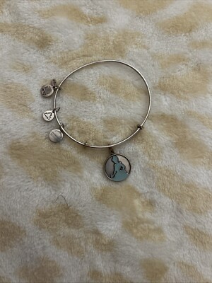 2014 Alex And Ani Disney Cinderella Blue Silhouette Bracelet 