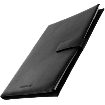 CERRUTI A4 Schreibmappe, Leder weich, Magnet hält gut, Konferenz Business Mappe