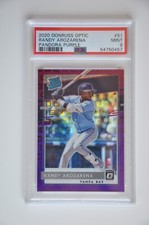 2020 Donruss Optic Randy Arozarena Pandora Purple Rated Rookie /99 PSA 9 Mint