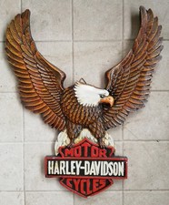 Harley Davidson - pannello in legno massiccio da parete quadro logo simbolo wood