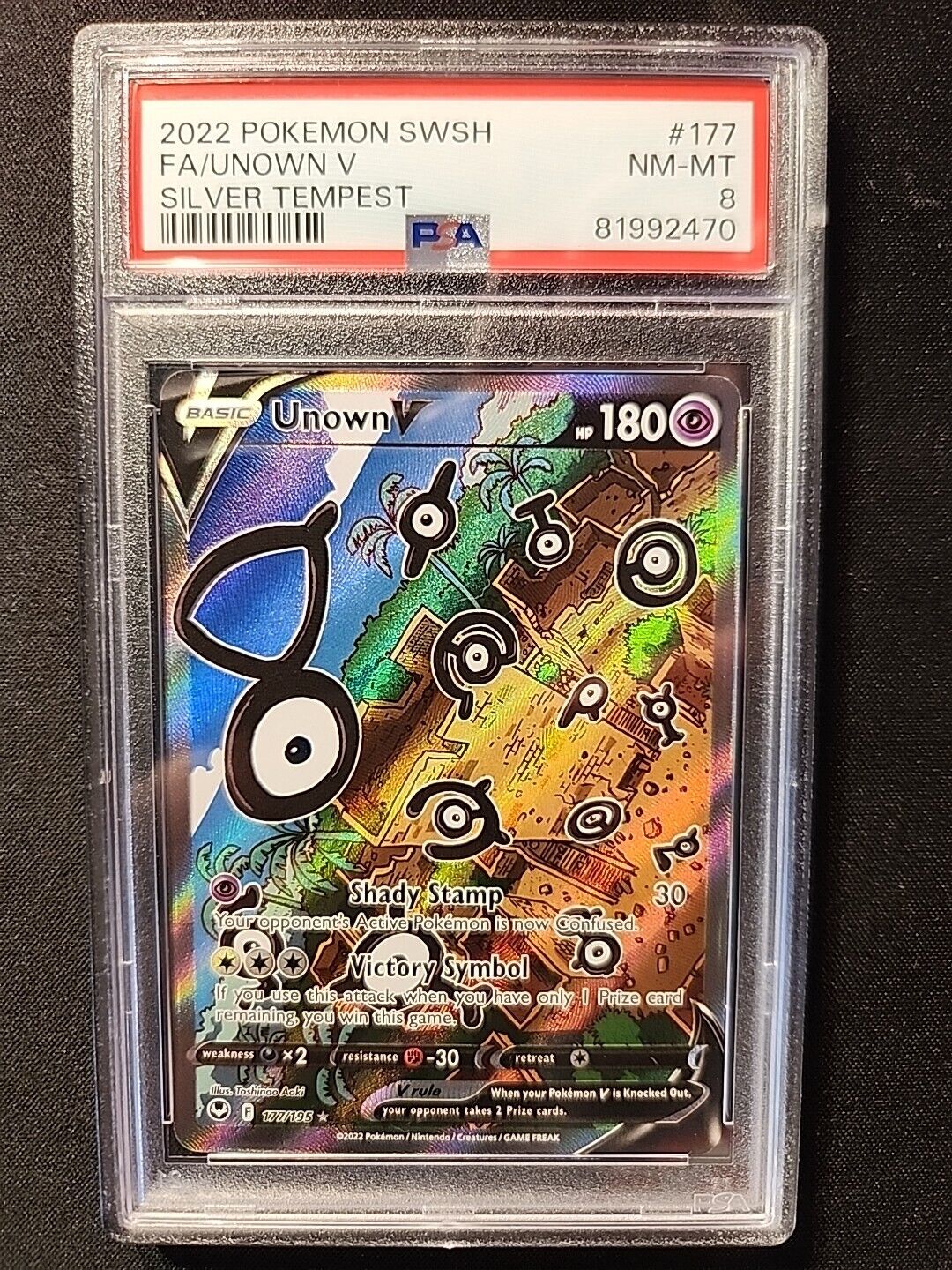 2022 Pokemon SWSH Silver Tempest Unown V Alternate Alt Art #177 PSA 10 GEM  MINT