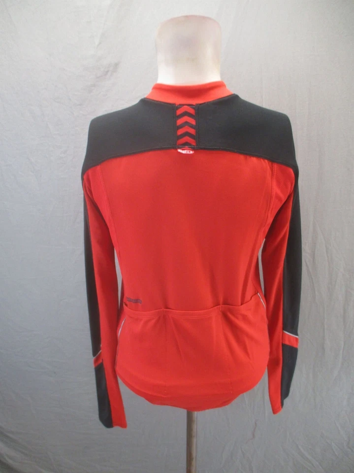 BONTRAGER Size XS Womens Red Full Zip Pocket Long Sleeve Warm Cycling Jersey 421 - Image 4 of 4