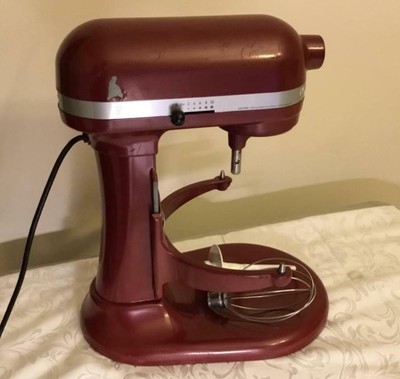Kitchen Aid Countertop Stand Mixer Kp26m1x Crimson Red W Dough