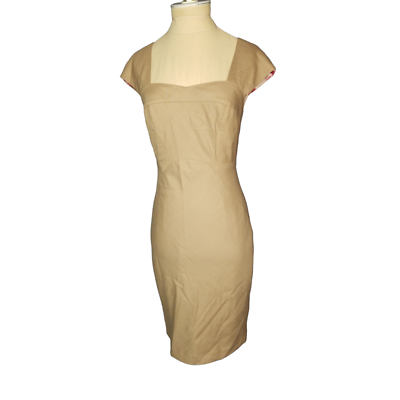 Ted Baker London Dark Beige/Light Brown Sleeveless Dress Lined Size 0 | eBay