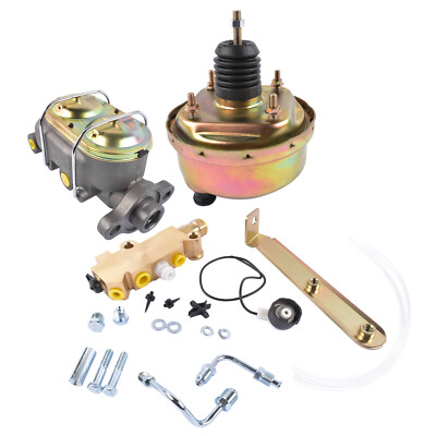 7'' Power Brake Booster + 1'' Master Cylinder + Disc Drum Proportioning Valve Kit