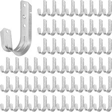 Heavy Duty 2" Galvanized Steel Cable J Hooks for Wall Mounting 60 Pcs
