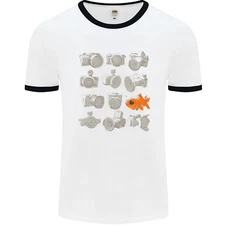 Fisheye Photography Funny Photographer Lens Mens Ringer T-Shirt
