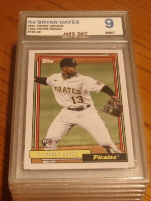 Ke'BRYAN HAYES Rookie****2021 TOPPS UPDATE---1992--REDUX---MINT 9***PIRATES--DOG