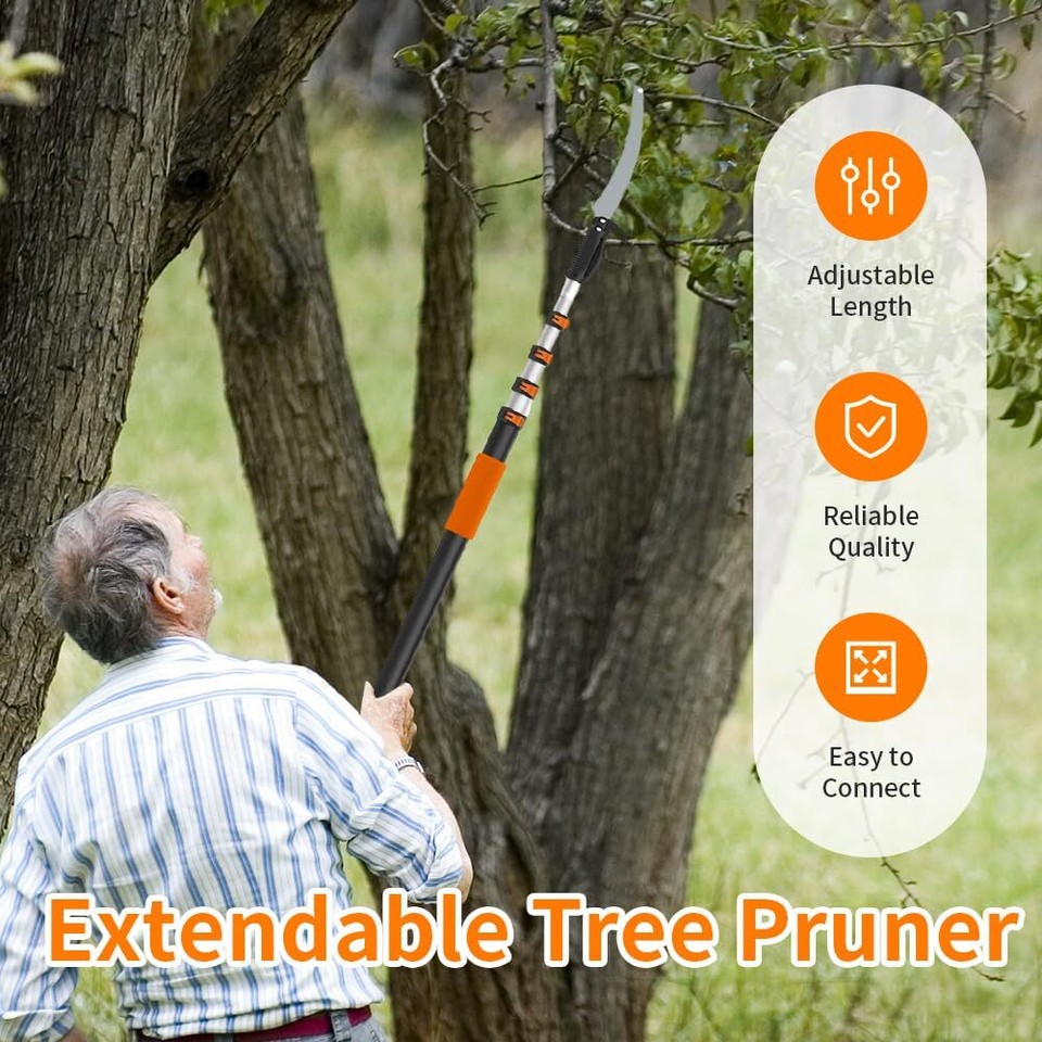 Pole Saws for Tree Trimming 20FT Long Telescoping Extension Pole