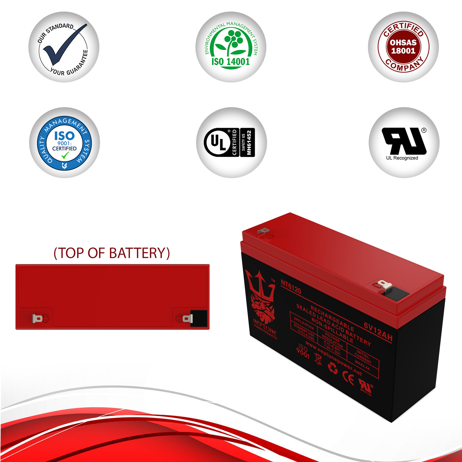 2 Neptune Power 6V 12Ah 6 Volt 12 amp hour Sealed Lead Acid Batteries UB6120 eBay