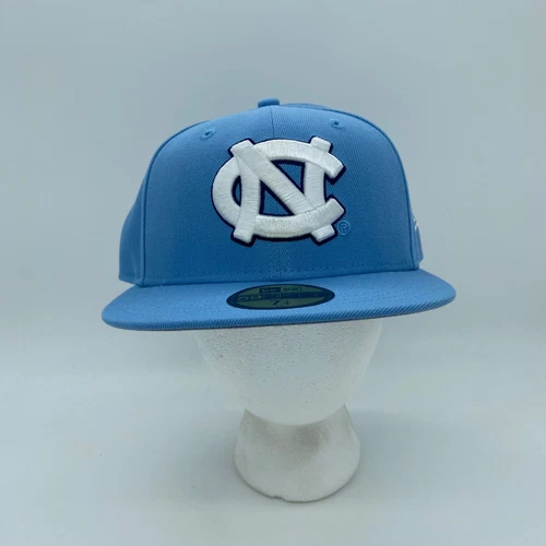 New Era 59Fifty North Carolina Tar Heels NCAA Fitted Hat Cap Blue Size 7 1/4