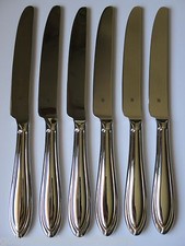 WMF SET 6 MESSER FLORENZ / VERONA MENUEMESSER, TAFELMESSER, EDELSTAHL POLIERT