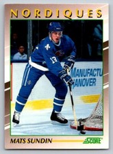 1991-92 Score Young Superstars - Mats Sundin #3