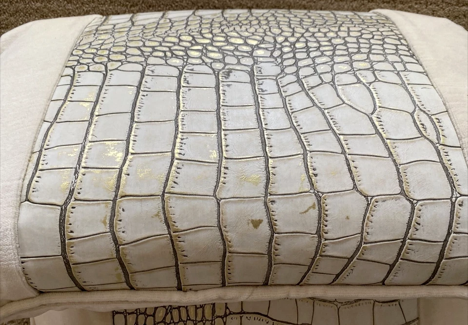 WILLIAMS SONOMA Ivory Leather Hide Velvet Set Of 2 Lumbar 14x22 Down Pillows USA - Image 4 of 4