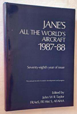 JANE'S  All the world's aircraft 1987-88      78th year of issue      neuwertig