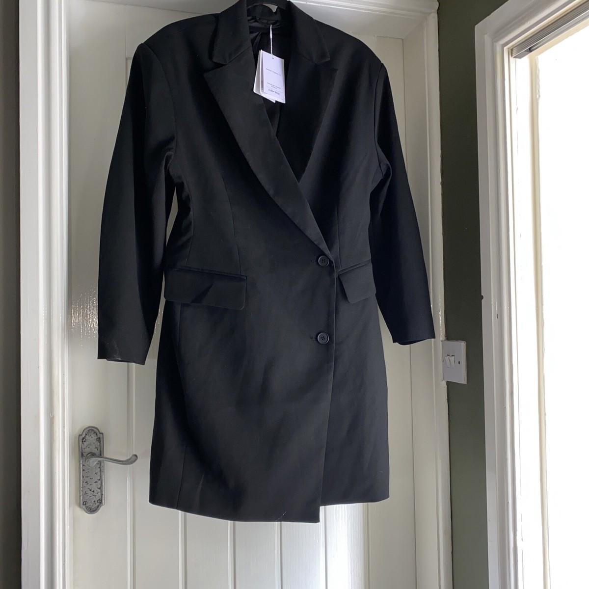 Other Stories Womens Oversized Longline Blazer Jacket Black Size UK 18 NEW