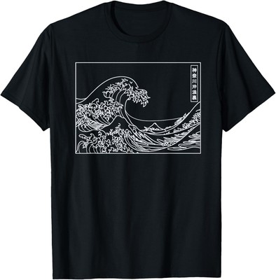 The Great Wave Off Kanagawa Japanese Aesthetic Clothing T-Shirt Hoodie