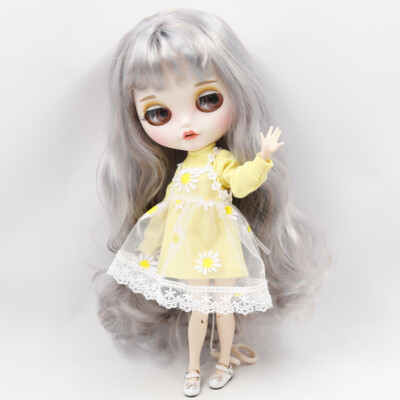 12'' Factory blythe Doll 1/6 BJD Long mix bang hair pouting matte face joint body