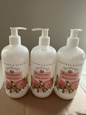 Crabtree  Evelyn Rosewater Body Lotion 16.9 oz/ 500 ml - Lot of 3 Jumbo Size 
