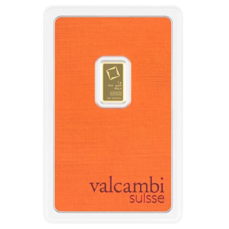 1 gram Gold Bar - Valcambi Suisse .9999 Gold Bullion Bar (In Assay) #A696