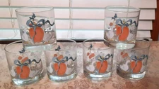 INTERNATIONAL CHINA CO. MARMALADE ROCK GLASSES SET OF 6