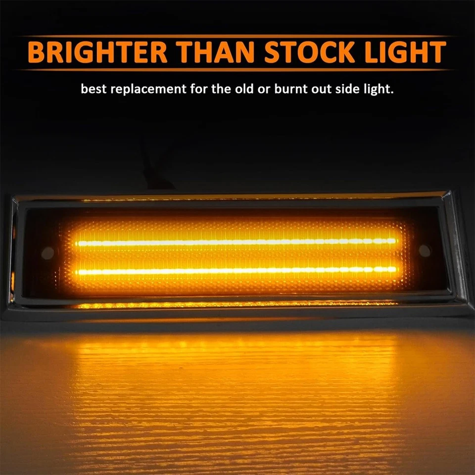 LED Side Marker Lights for 1981-1991 for 1981-1991 Chevy/GMC C/K 1500 2500 C10 - Image 4 of 4