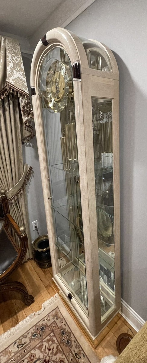 Ridgeway Grandfather Clock Retro Fossil Stone Beautiful! | eBay